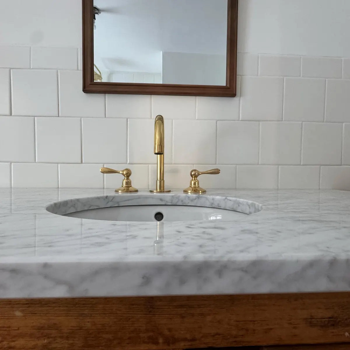 Unlacquered Brass Bathroom Faucet - bathroom faucet AzulSouk