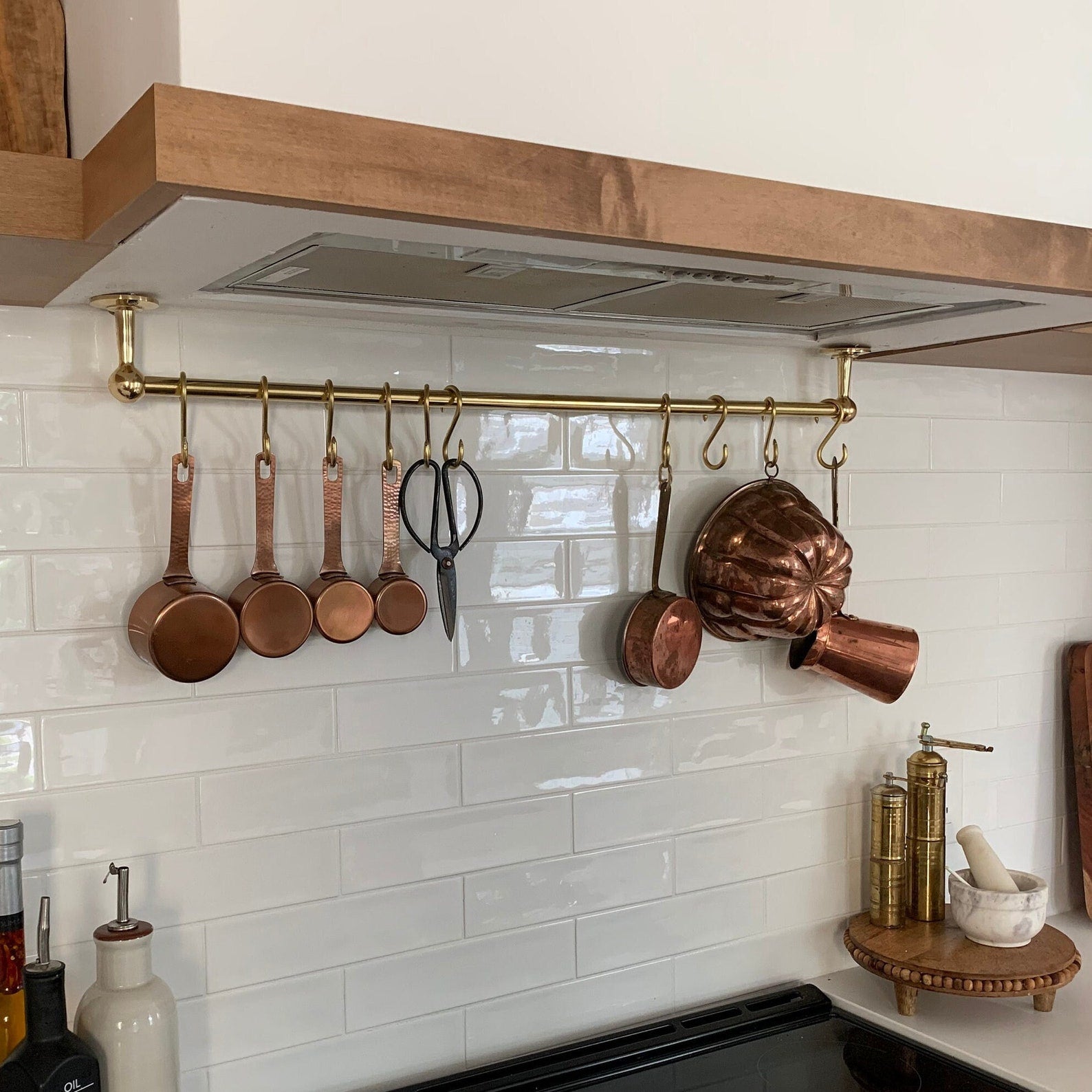 Unlacquered Brass Pot rack-3