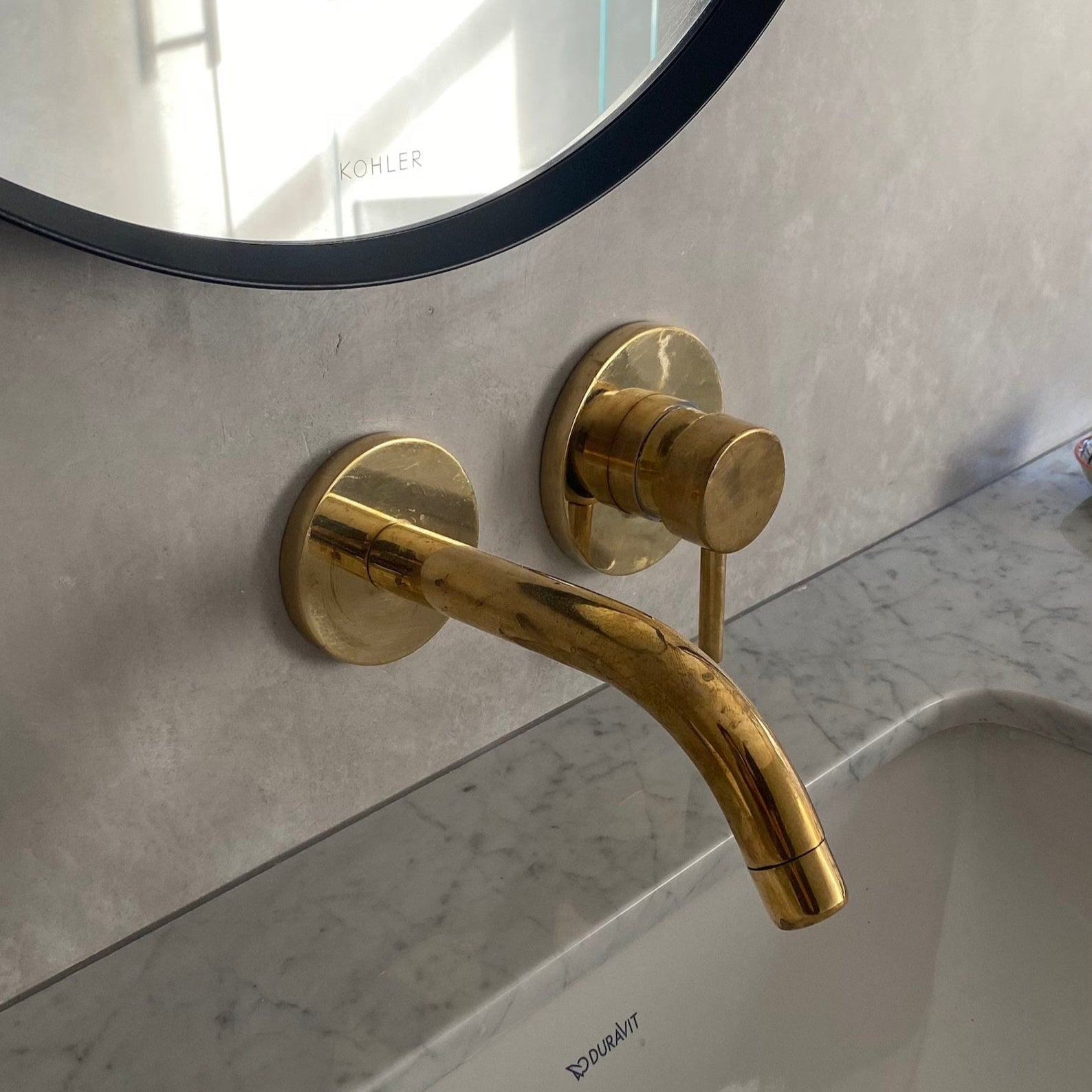 Unlacquered Brass Wall Mount Faucet-2