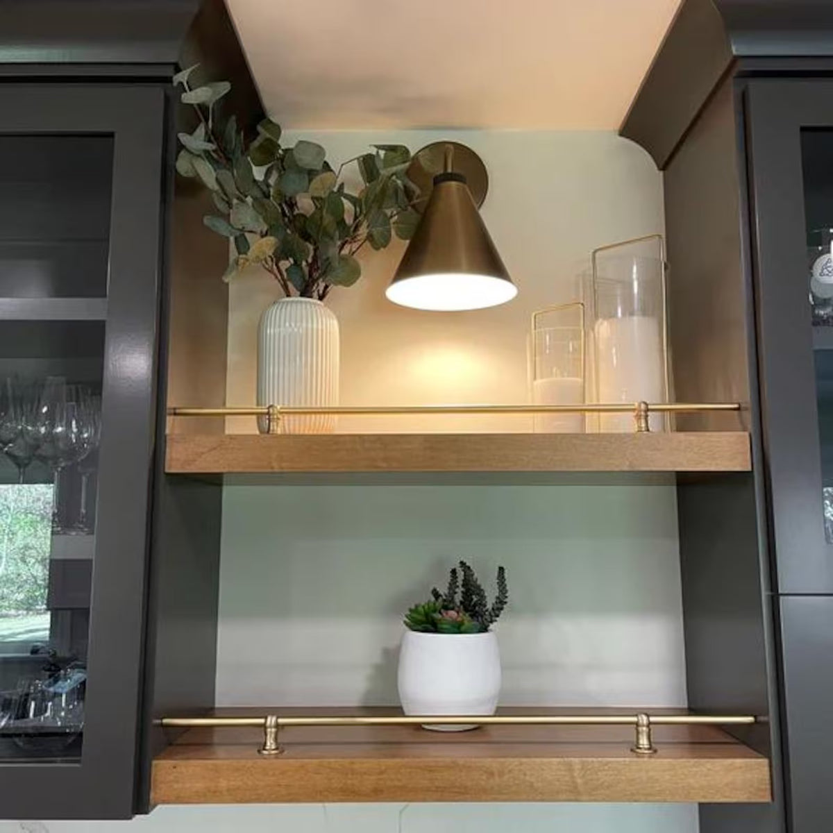 Unlacquered Brass Gallery Rail