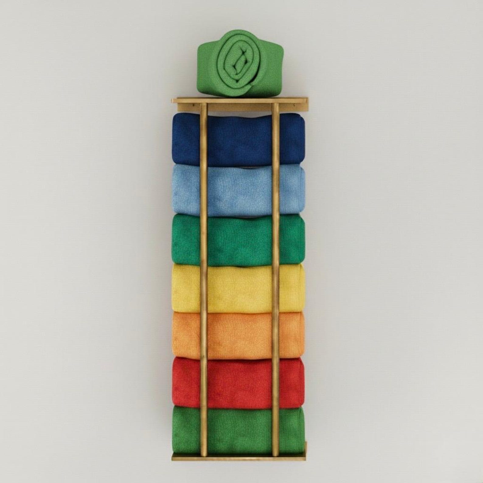 Unlacquered Brass Towel Holder