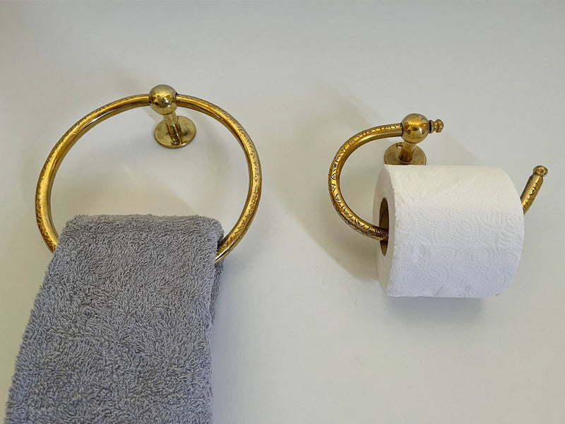 Handmade Brass Toilet Paper Holder-zoom-