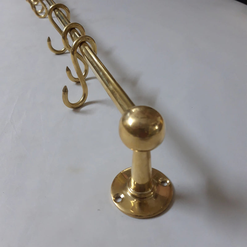 Unlacquered Brass Pot Rack-zoom-
