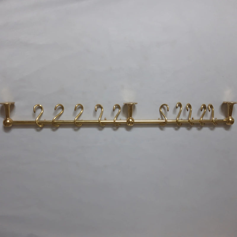Unlacquered Brass Pot Rack-zoom-