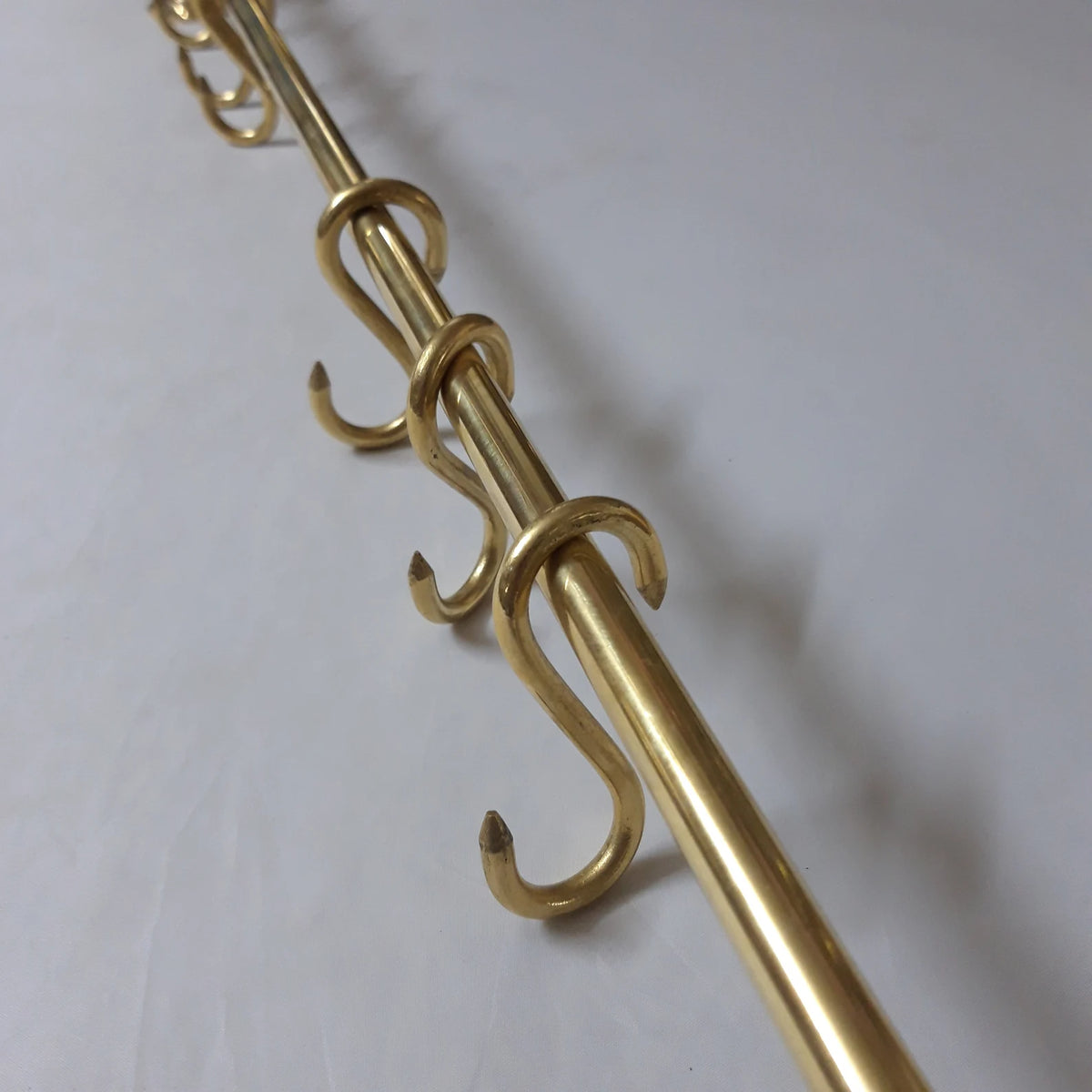 Unlacquered Brass Pot Rack - Hooks &amp; Hangers AzulSouk