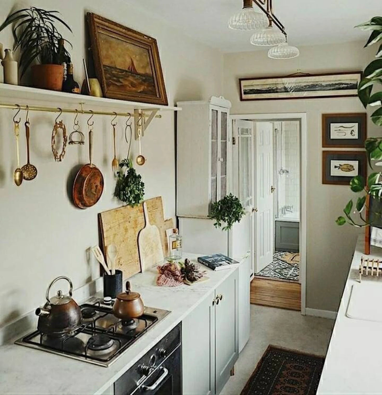Unlacquered Brass Pot Rack - Hooks & Hangers AzulSouk