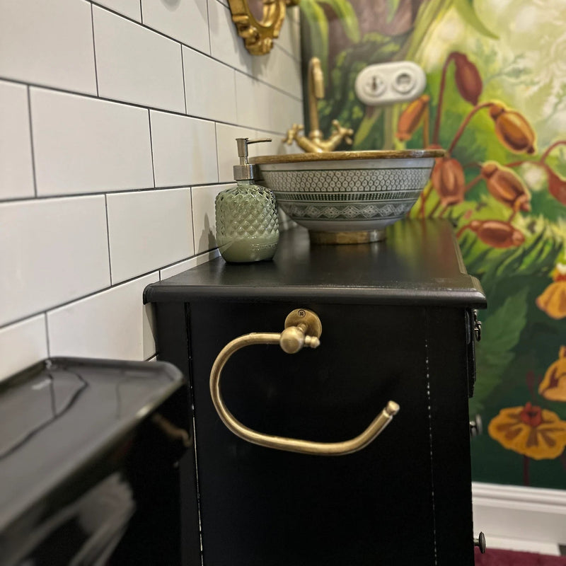 Vintage Brass Toilet Paper Holder-zoom-