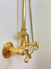 Unlacquered Brass Shower System - shower system AzulSouk