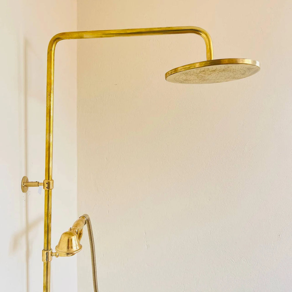 Unlacquered Brass Shower System - shower system AzulSouk