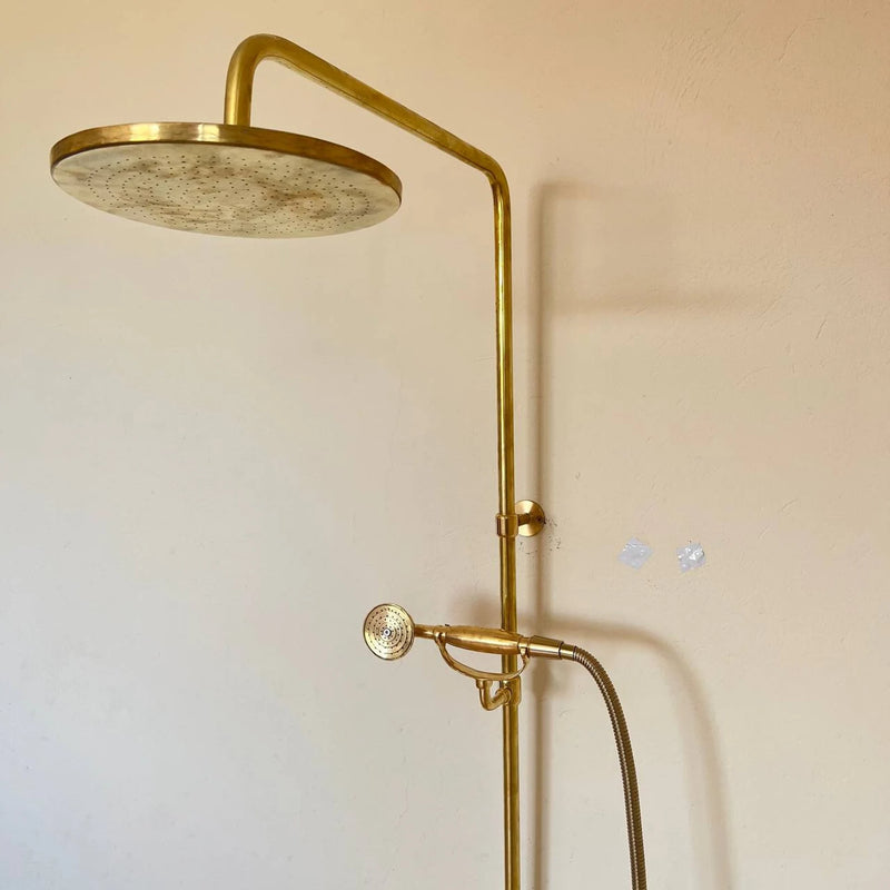 Unlacquered Brass Shower System-zoom-