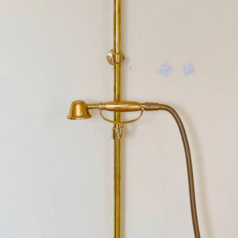 Unlacquered Brass Shower System-zoom-