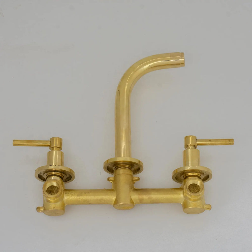 Unlacquered Brass Wall Mounted Faucet - bathroom faucet AzulSouk