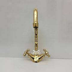 Unlacquered Brass Single Hole Faucet - kitchen faucet AzulSouk