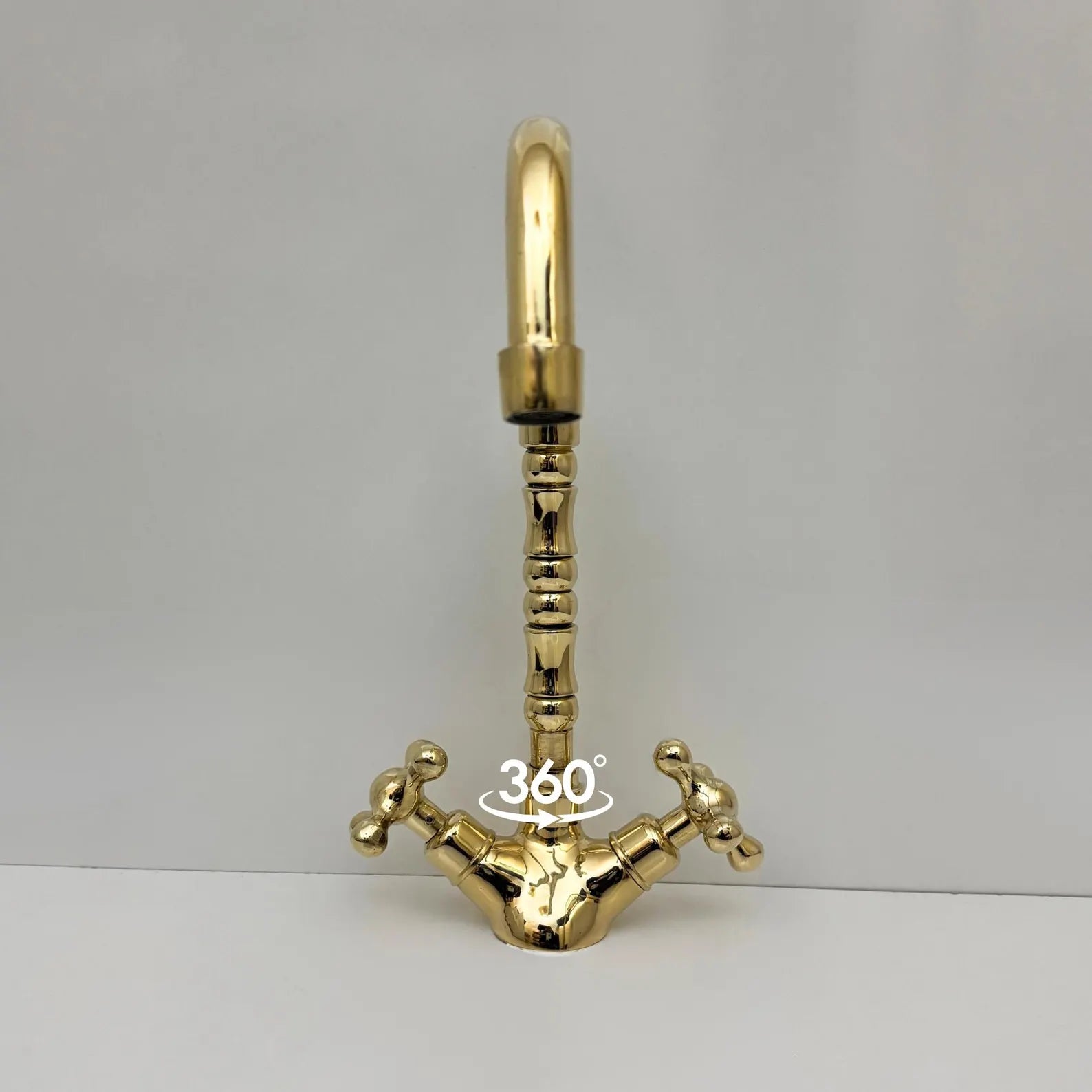 Unlacquered Brass Single Hole Faucet - kitchen faucet AzulSouk