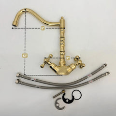 Unlacquered Brass Single Hole Faucet - kitchen faucet AzulSouk