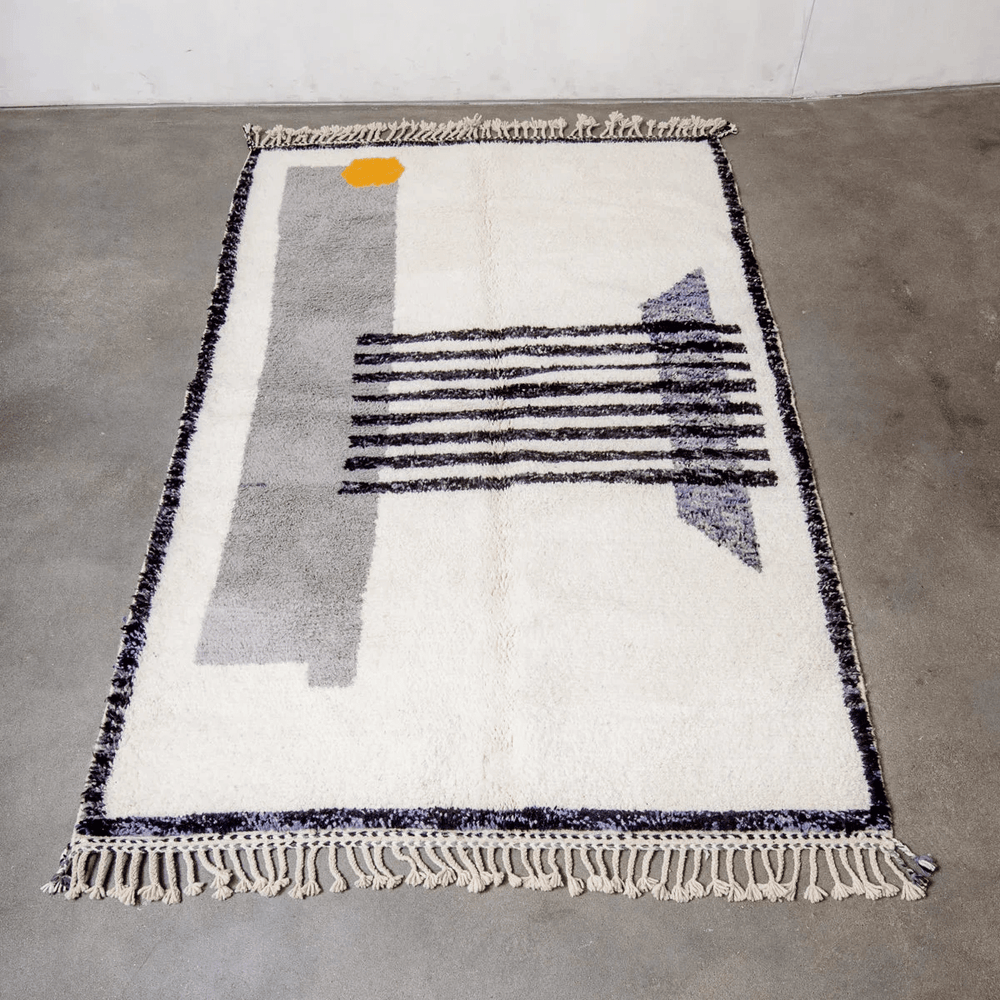 JAMAL - White Moroccan Rug - Custom Rugs AzulSouk