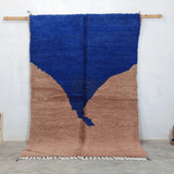 Mai - Moroccan Blue and Brown Rug - Vintage Rugs AzulSouk
