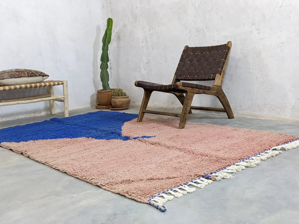 Mai - Moroccan Blue and Brown Rug - Vintage Rugs AzulSouk