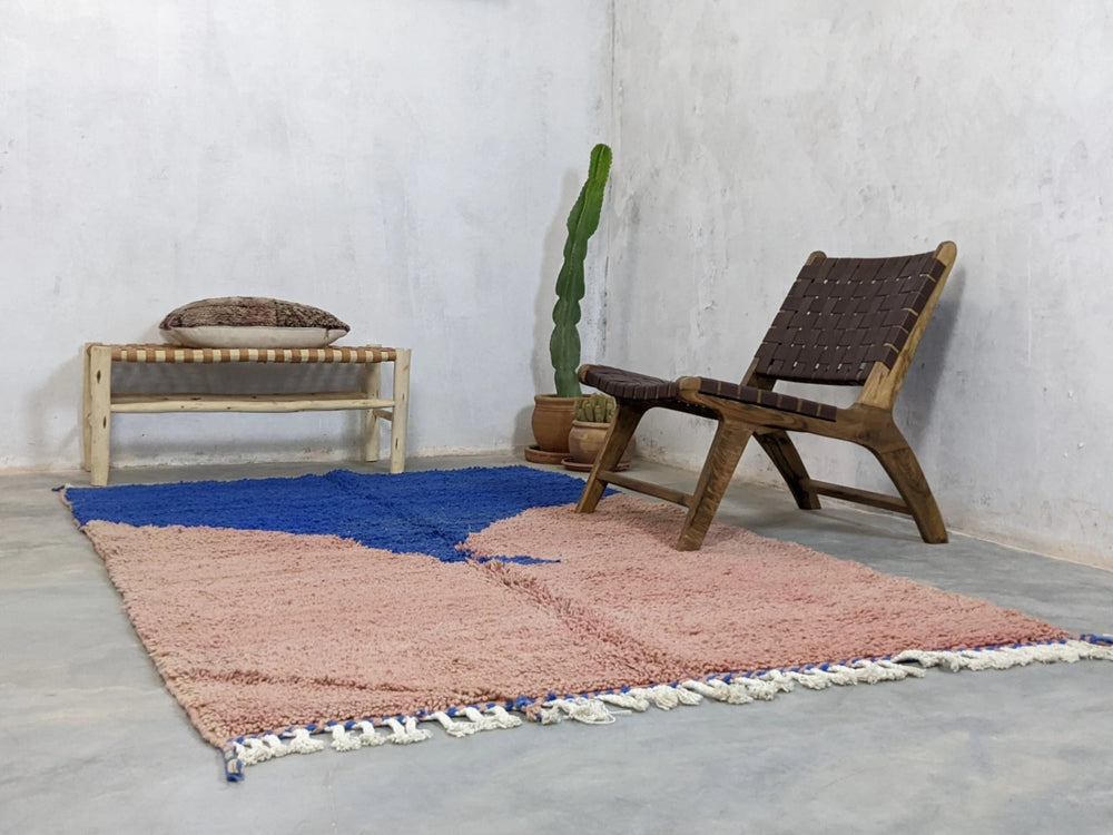 Mai - Moroccan Blue and Brown Rug - Vintage Rugs AzulSouk
