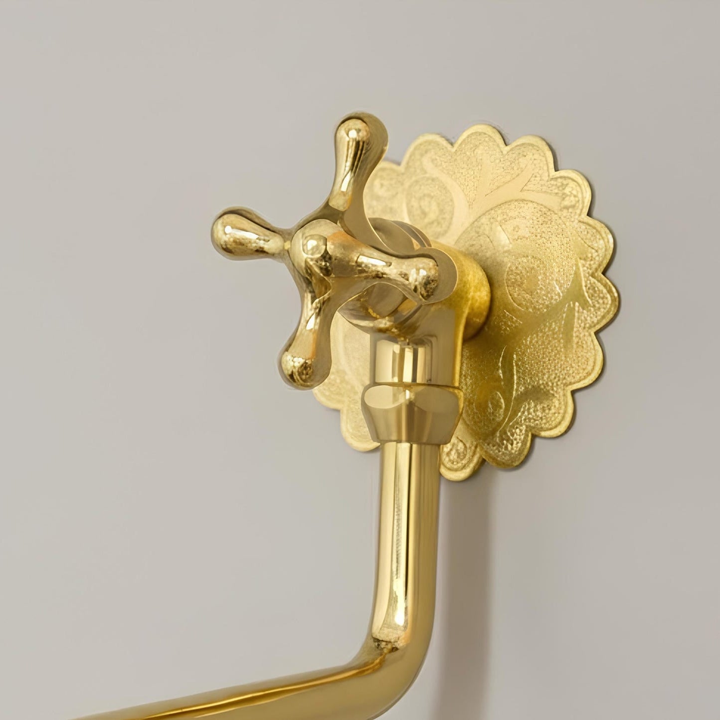 moroccan handcrafted pot filler unlacquered brass