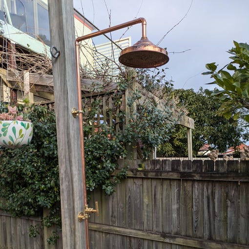 outdoor copper shower