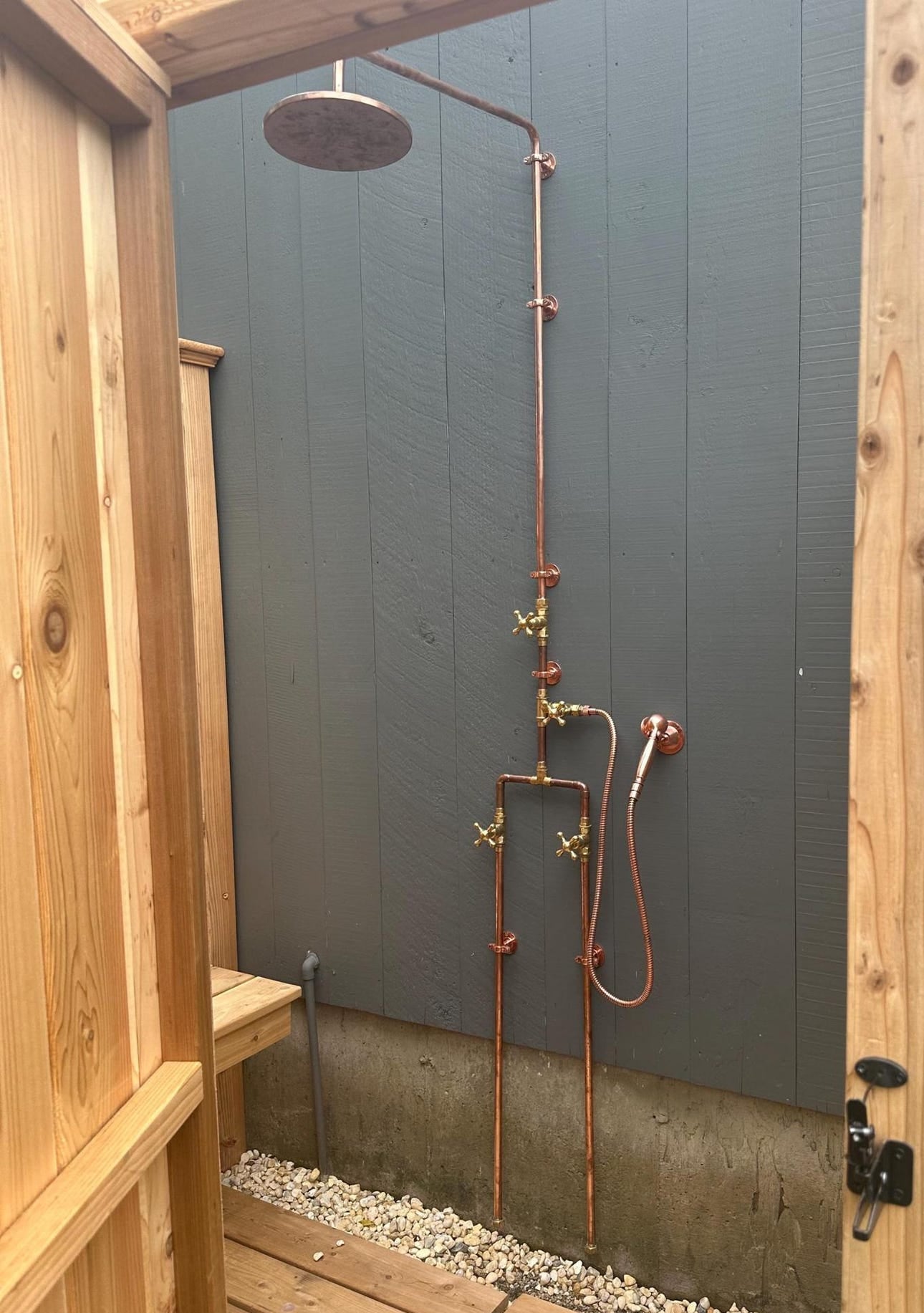 outdoor copper shower head