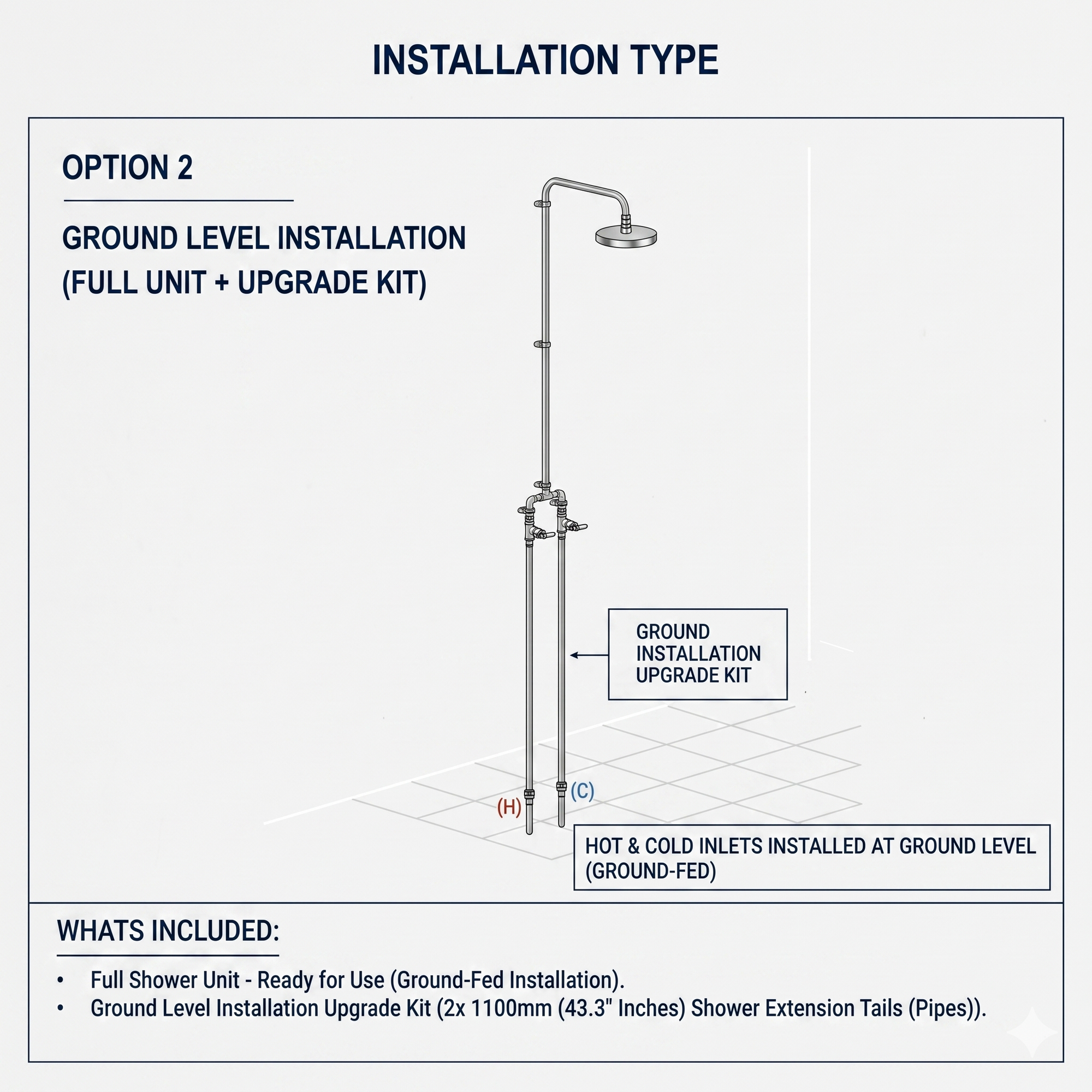 how to install copper outdoor shower