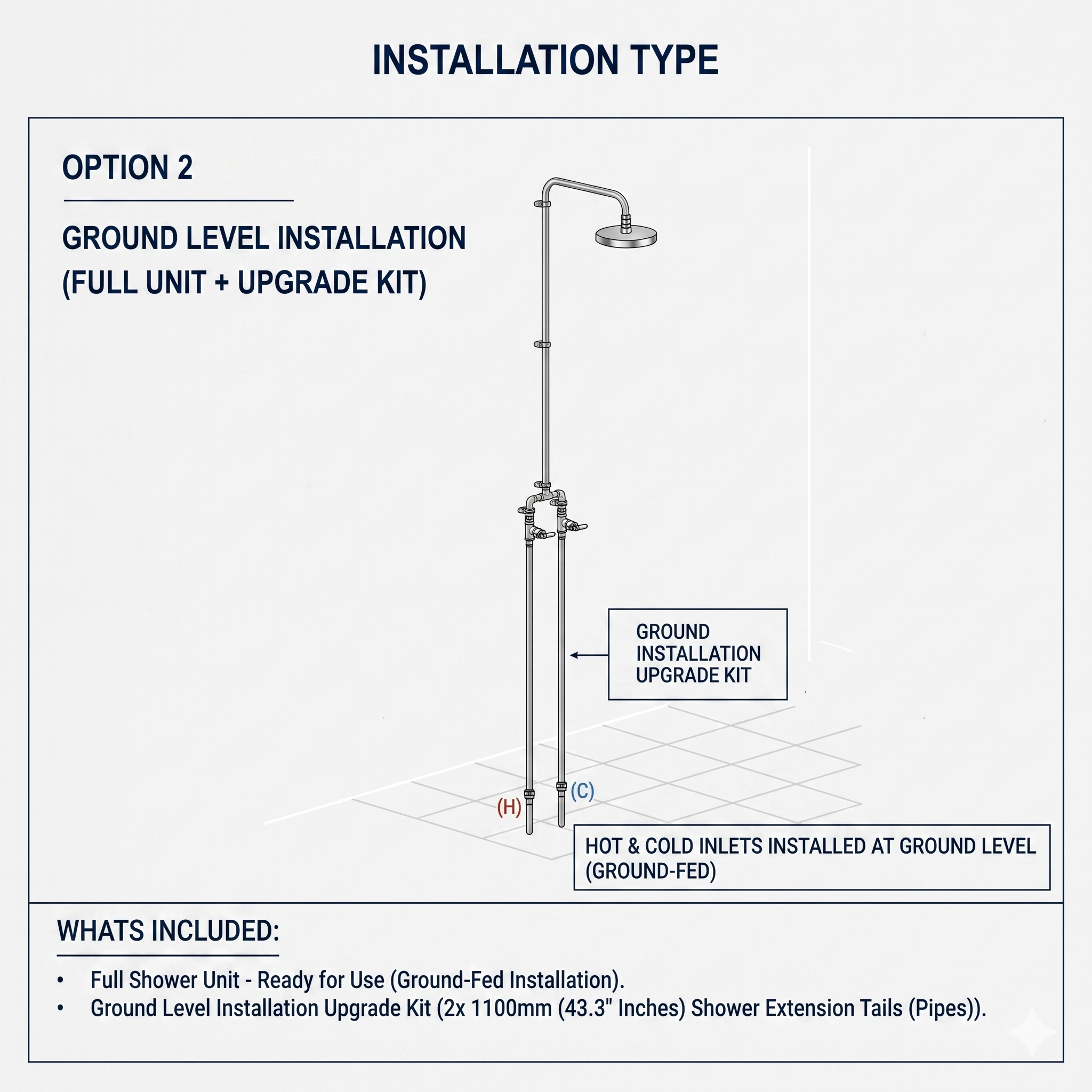 how to install copper outdoor shower