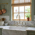polished nickel kitchen faucet set : Bridge + cold water + sprayer