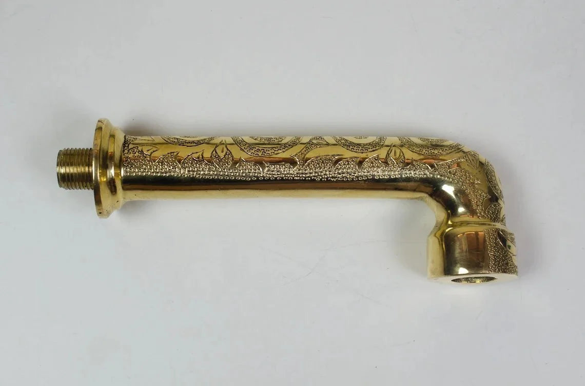 solid brass wall mounted spout faucet