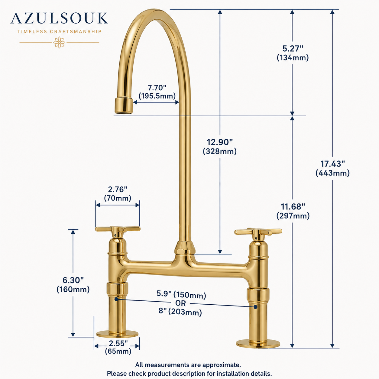 Antique Unlacquered Brass Faucet-zoom-3