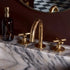 Unlacquered Brass 3 Hole Bathroom Faucet - bathroom faucet AzulSouk