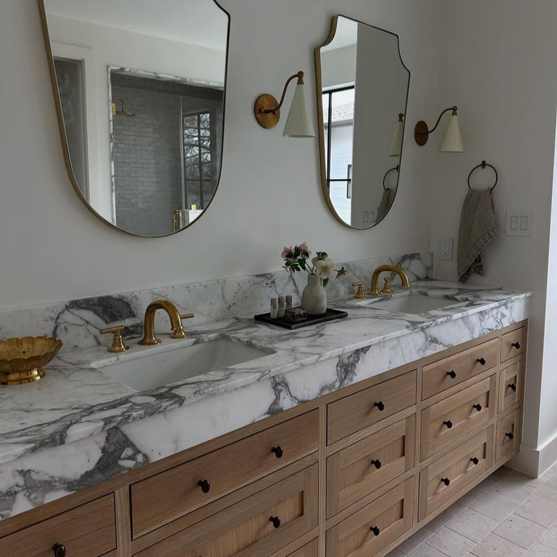 Unlacquered Brass 3 Hole Vanity Faucet-zoom-