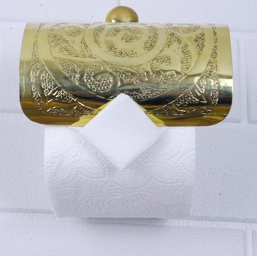 azulsouk - unlacquered brass toilet paper holder