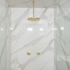 unlacquered brass shower head - azulsouk