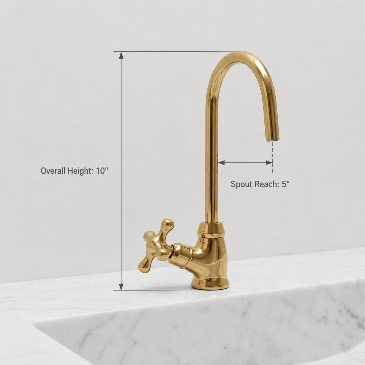 Unlacquered Brass Cold Water Faucet