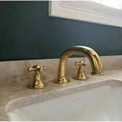 Unlacquered Brass Deck Mounted Faucet - bathroom faucet AzulSouk