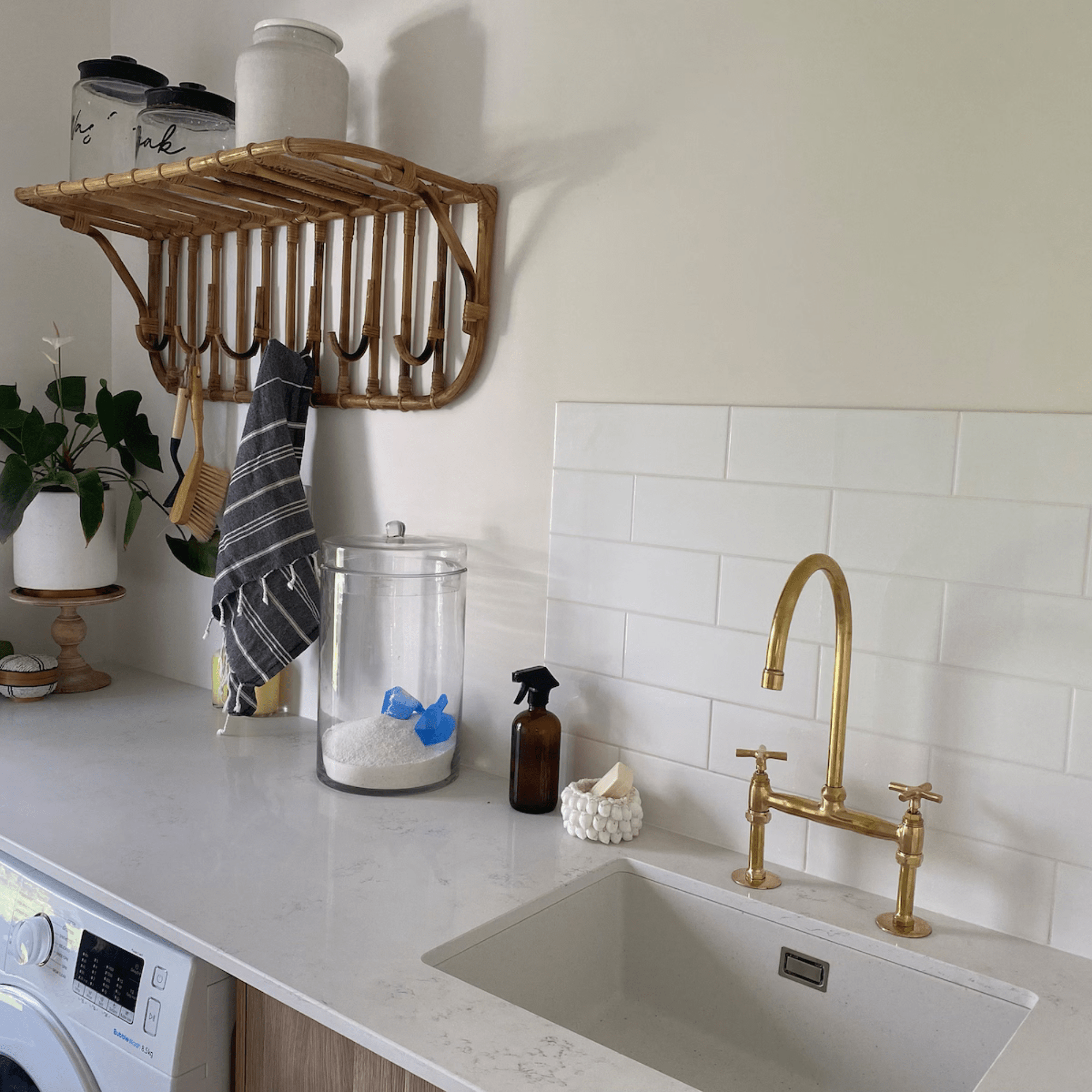 Unlacquered Brass Kitchen 8" Bridge Faucet Set - bridge faucet AzulSouk