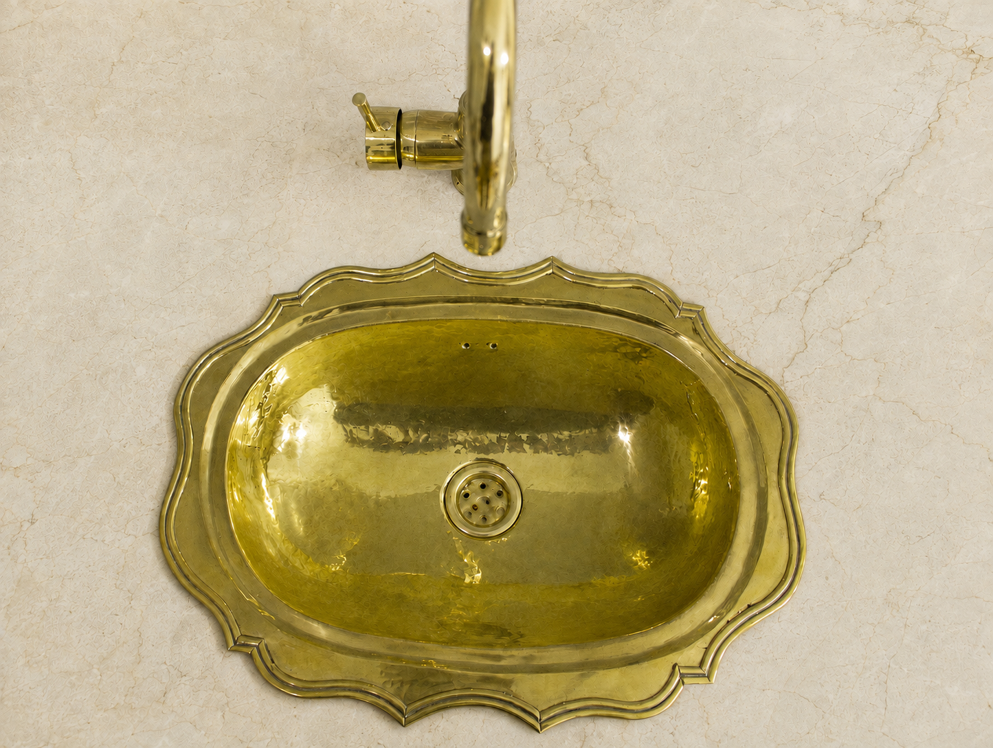 Unlacquered Oval Bathroom Sink