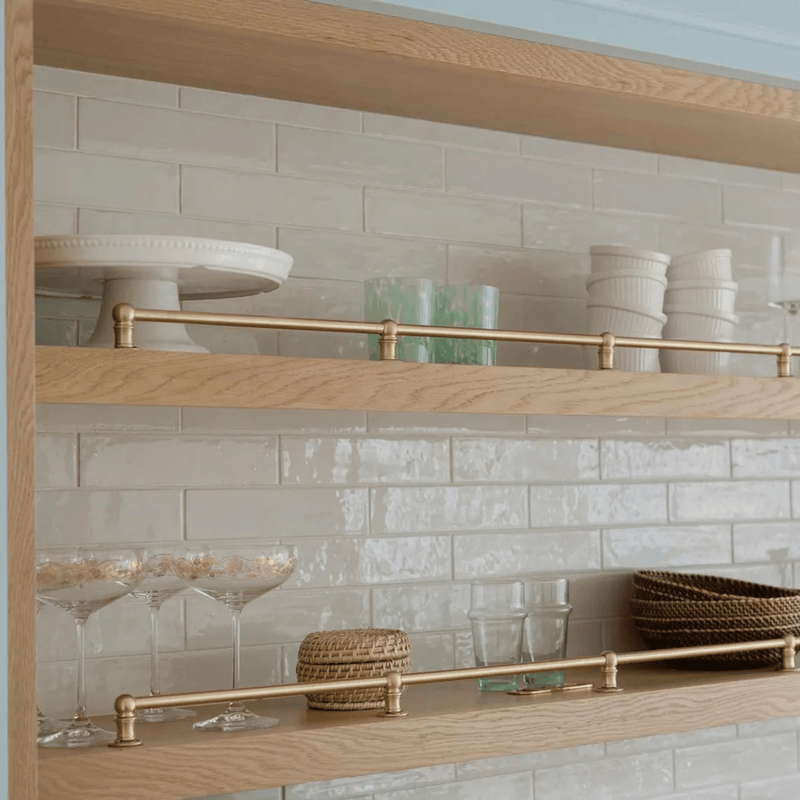 Unlacquered Brass Shelf Rail-zoom-