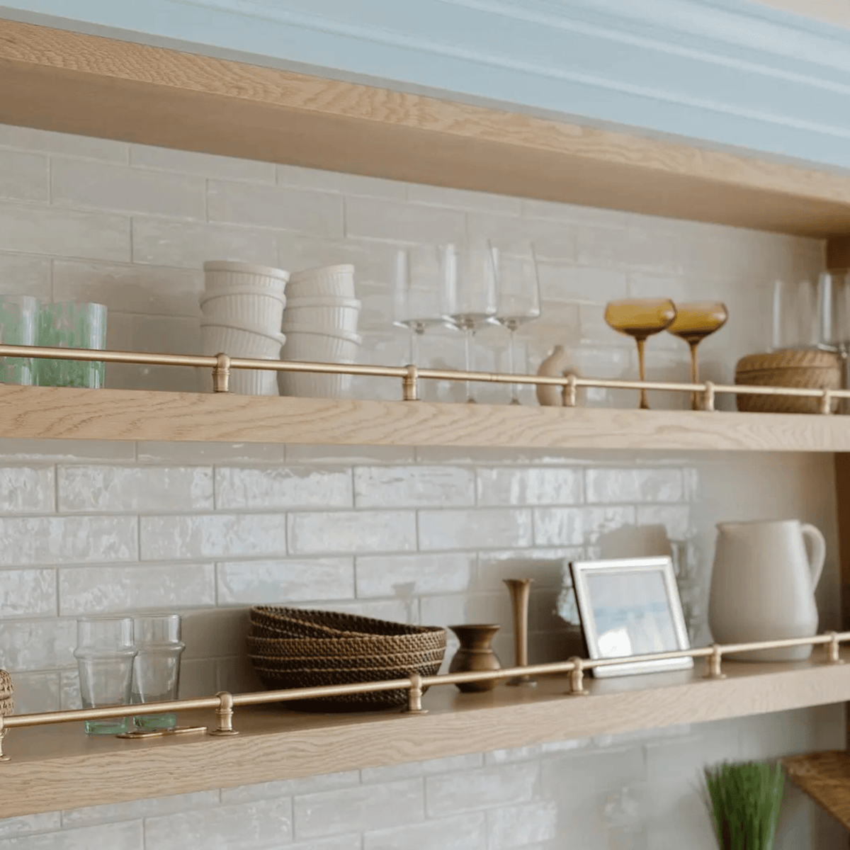 Unlacquered Brass Shelf Rail - Hooks &amp; Hangers AzulSouk