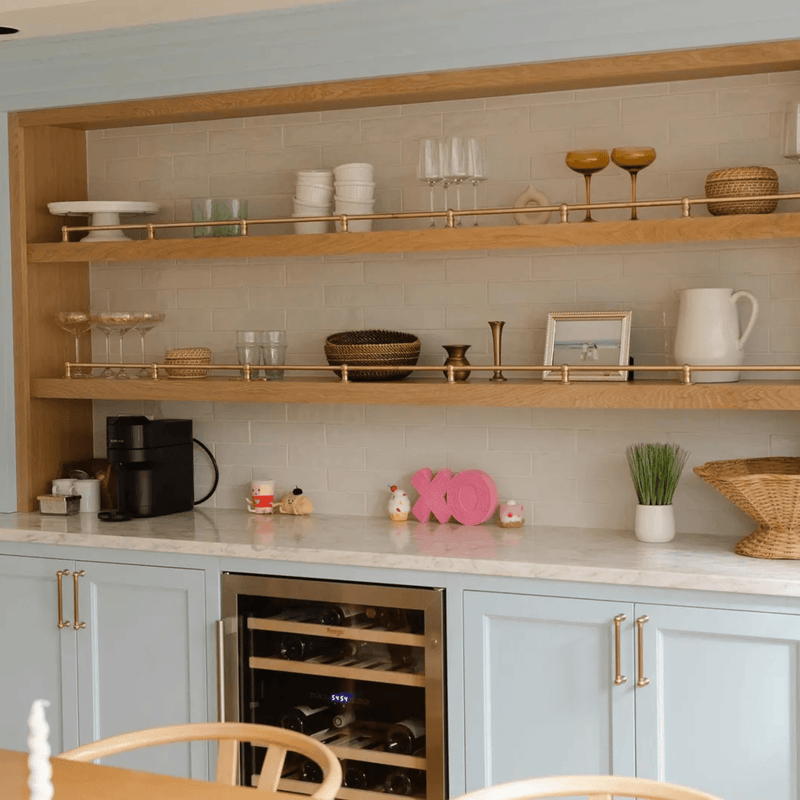 Unlacquered Brass Shelf Rail-zoom-