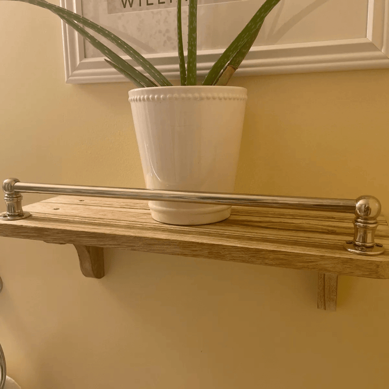 Unlacquered Brass Shelf Rail-zoom-