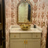 unlacquered brass single hole vanity faucet