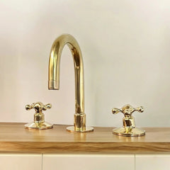 Unlacquered Brass Sink Bathroom Faucet - bathroom faucet AzulSouk