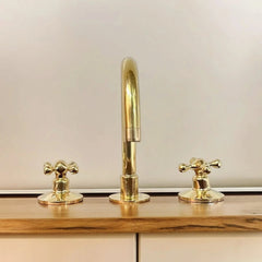 Unlacquered Brass Sink Bathroom Faucet - bathroom faucet AzulSouk
