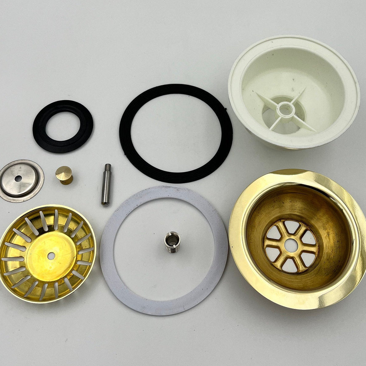 Unlacquered Brass Sink Drain 3 1/2"
