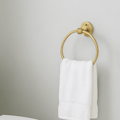 Unlacquered Brass Towel Holder - Hooks & Hangers AzulSouk
