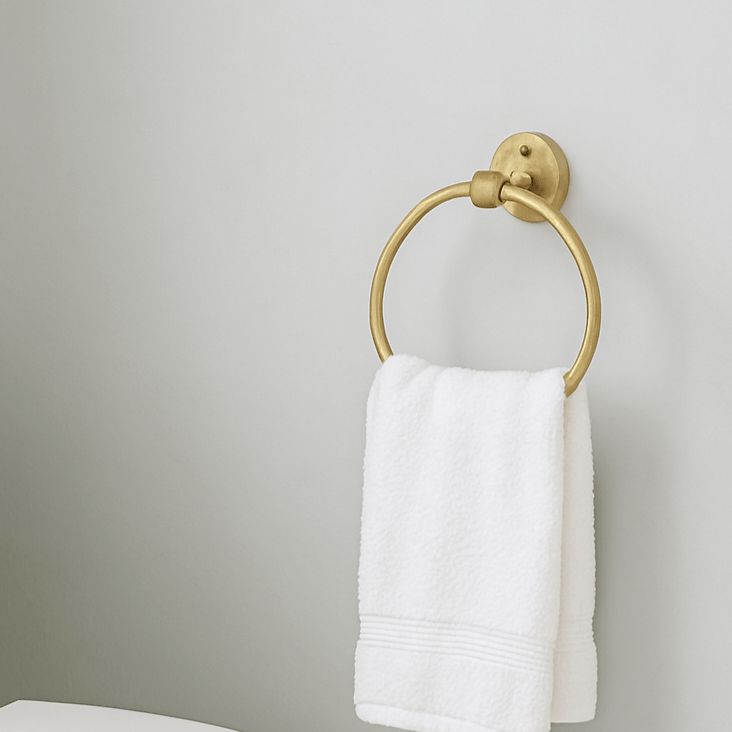 Unlacquered Brass Towel Holder-zoom-