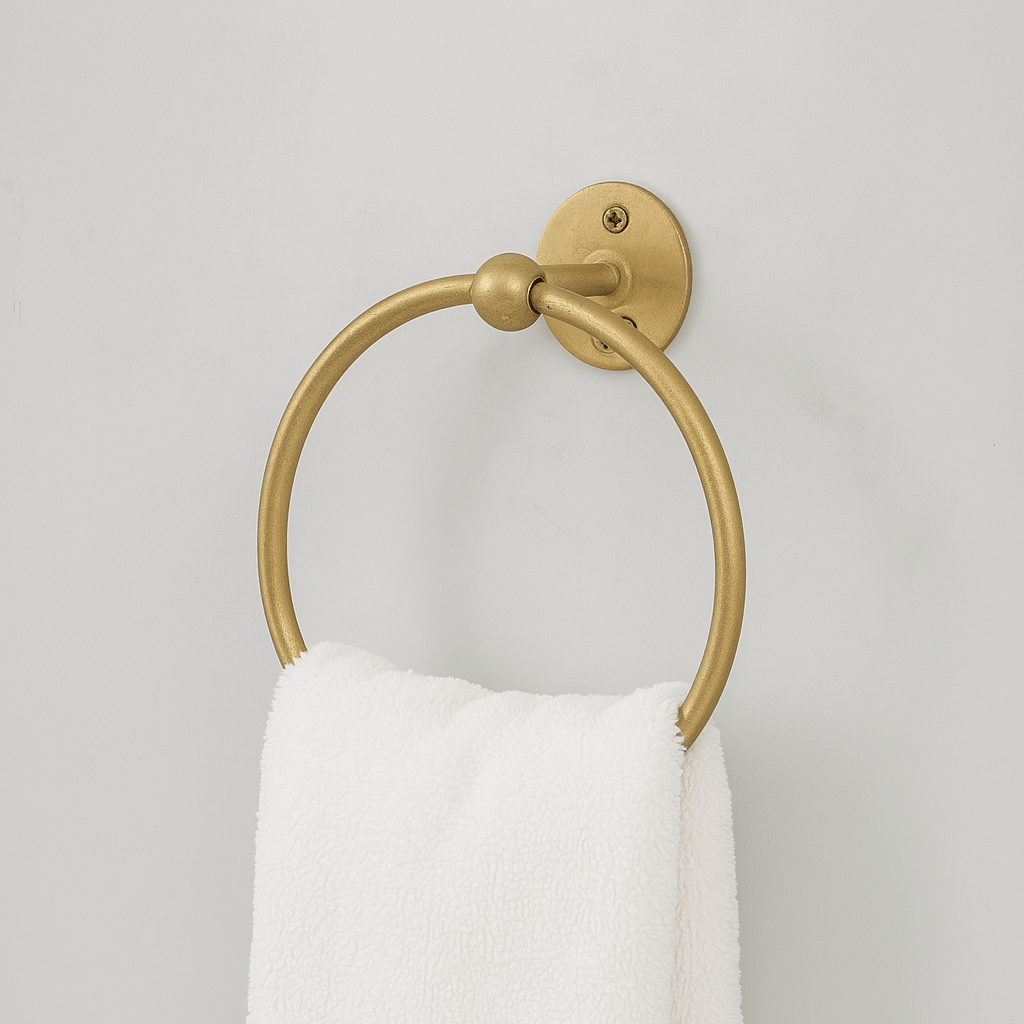 Unlacquered Brass Towel Holder - Hooks & Hangers AzulSouk